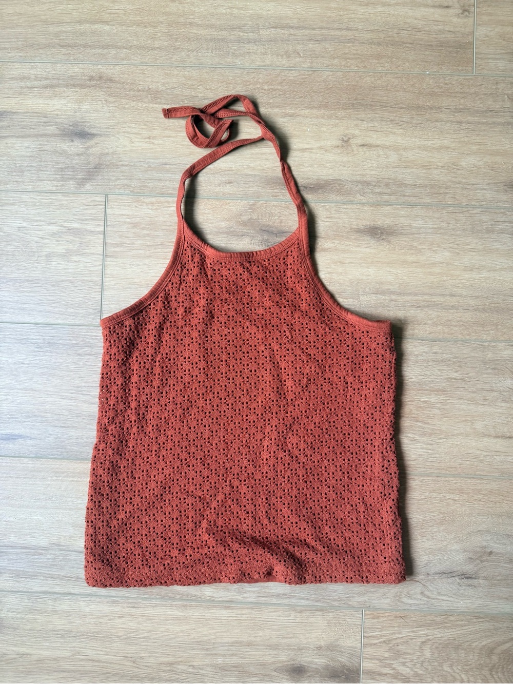 Gap Rust Crochet Halter Tank Top - small